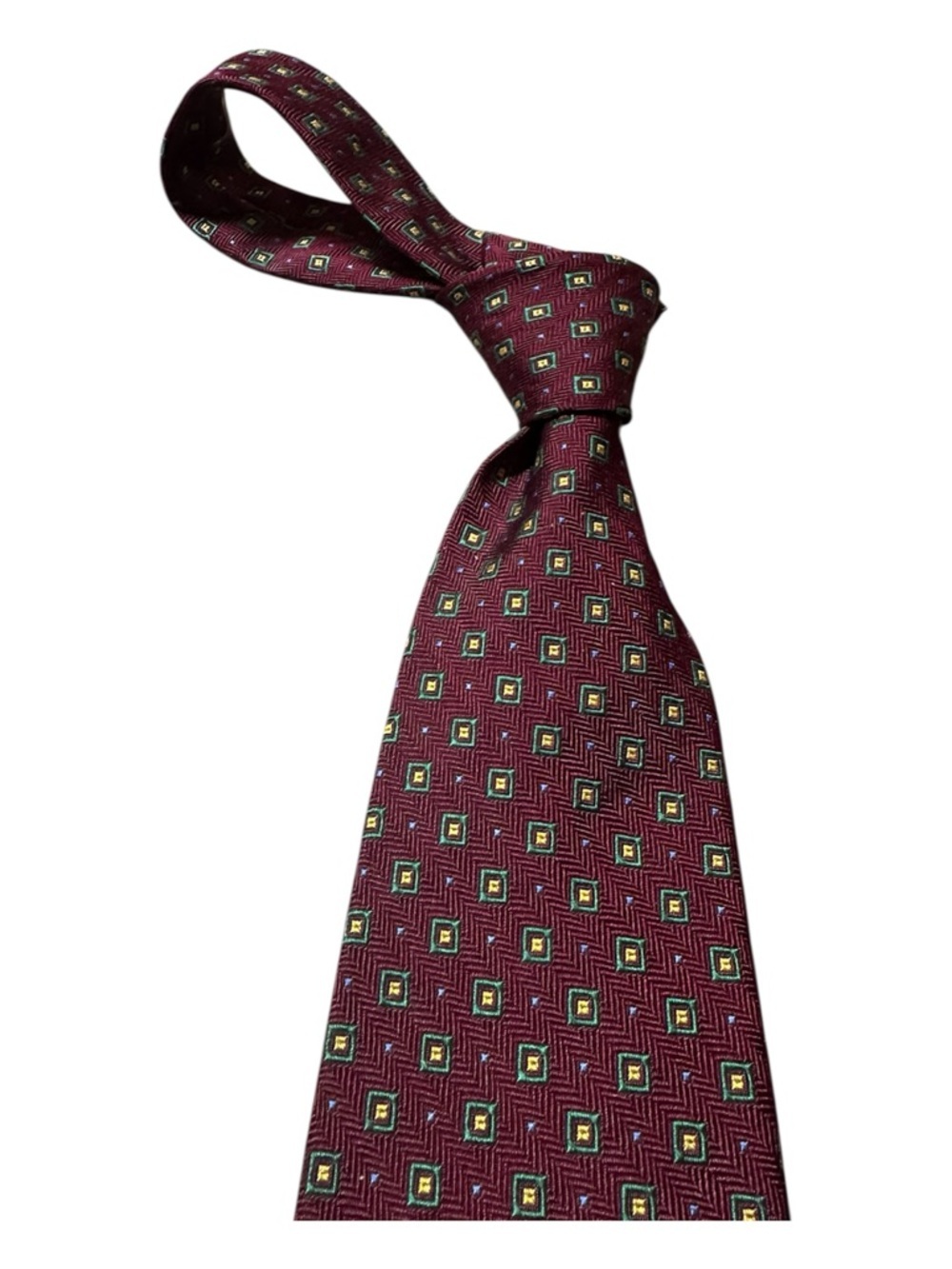 Lauren Ralph Lauren Burgundy Repp Silk Tie